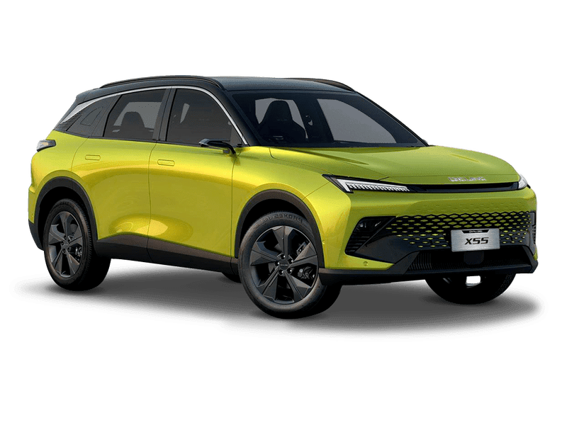 Купить BAIC X55 в Челябинске - Жёлтый металлик с чёрной крышей